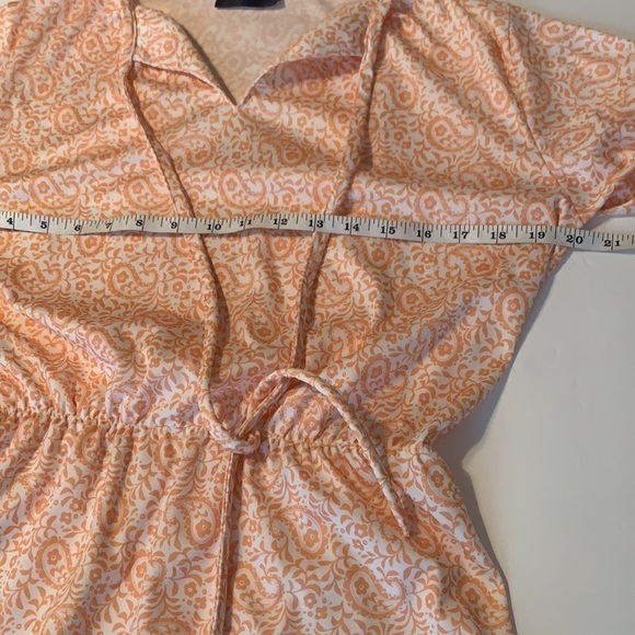 Rrrruss peach and white paisley peplum top short sleeve small - Picture 6 of 6